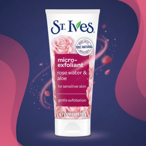 St.ives Micro Exfoliant Rose & Aloe Facial Scrub for Sensitive Skin 170g